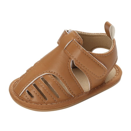 

TENSUNNYD Baby Boys Girls Sandals Summer Children Shoes Boys And Girls Sandals Flat Soles Light Hollow Breathable And Comfortable Roman Style Non-Slip Walking Shoes 6M-12M