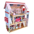 thumbnail image 1 of KidKraft Chelsea Doll Cottage Casa de muñecas de madera con 16 accesorios, contraventanas que funcionan, para muñecas de 5 pulgadas, 1 of 5