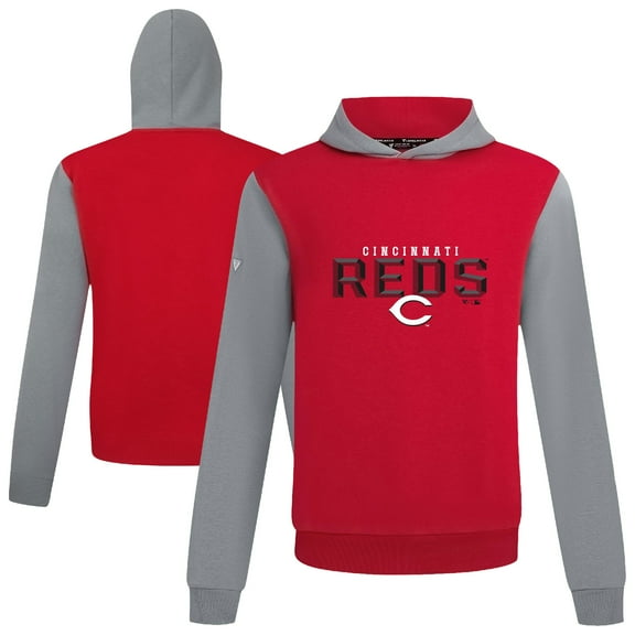 Men's Levelwear Red Cincinnati Reds Throwback Carve Ultimate Hoodie