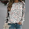 thumbnail image 2 of Graphic Long Sleeve Shirts For Women Valentines Day Love Heart Print Sweatshirt Casual Crew-Neck Blouse Sweater Tops, 2 of 5