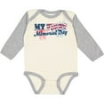 thumbnail image 3 of Inktastic My First Memorial Day Grunge with Fireworks Boys or Girls Long Sleeve Baby Bodysuit, 3 of 5