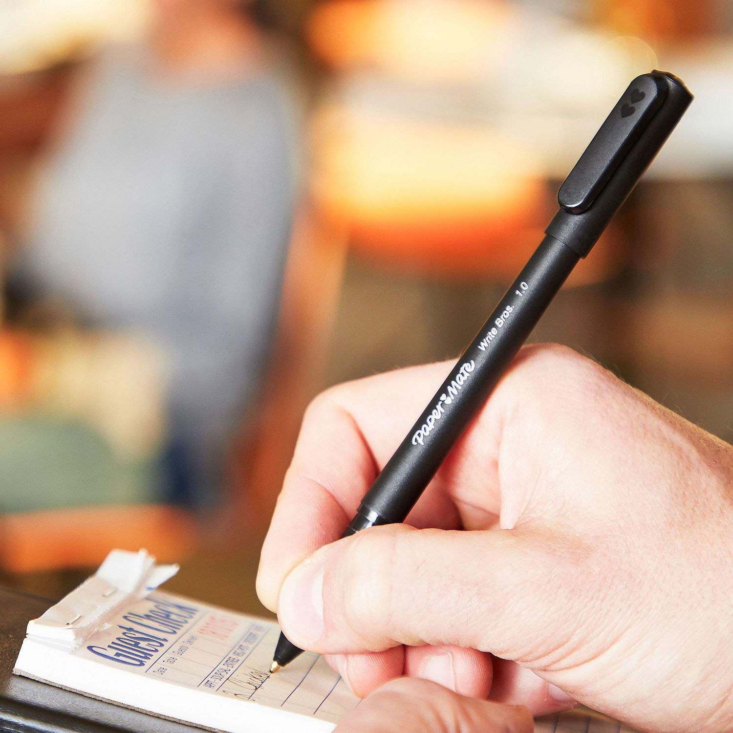 Paper Mate Ballpoint Pens, Write Bros. Assorted Colour Ink Pens, Medium Point (1.0 mm), 10 Count, Paper Mate