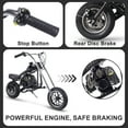 thumbnail image 4 of TOXOZERS 50cc Mini Bike,Gas-Powered EPA Approved Mini Dirt Bike with 12.5" 10" Tires,Pull Start,1L Tank,20MPH Top Speed,Black, 4 of 5