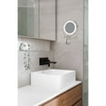 thumbnail image 5 of Aptations 9" LED Round Mirror - 1X & 5X Magnification | Switchable Cool & Warm Light | Hardwired LED Arm Wall Mirror | Makeup Mirror for Vanity, Bedroom, Bathroom | Energy Efficient (Polished Nickel), 5 of 8