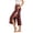 AJK37-Deep Red, variant on Women'S Tear Away Breakaway Capris Pants Hip Knee Ankle Replacement Adaptive Tape Wide Leg Cropped Pant Black S