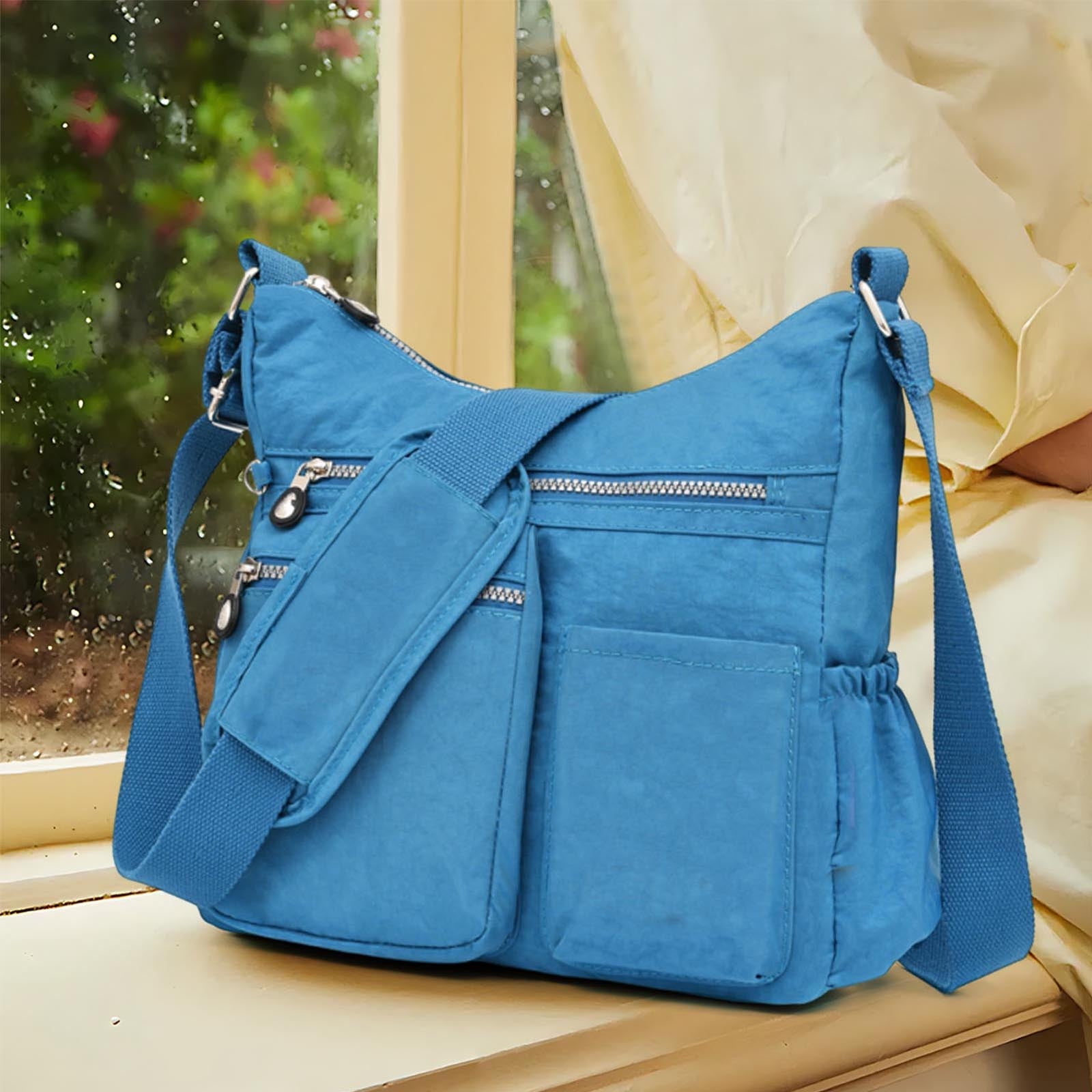 WNFJR Crossbody Purses for Women Shoulder Handbags Lightweight Waterproof Nylon Travel Bag Ladies Pocketbooks