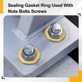 thumbnail image 5 of Uxcell M5 Flat Washers, (5mm ID 10mm OD 0.5mm Thickness, Golden) (125 Pcs), Brass Metric Sealing Gasket Ring Crush Washer Spacers for Faucets/Garden/Bolts/Screws/ Hose Pipe, 5 of 6