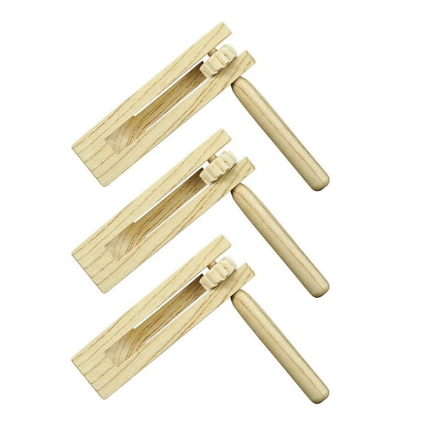 FELTECHELECTR 3 piezas de juguetes de madera con trinquete para hacer ruido, juguetes tradicionales para fiestas.