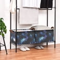 thumbnail image 3 of Yayeee Foldable Storage Basket for Shelves Waterproof Cloth Bins with Handles, Watercolor Galaxy, 3 of 7