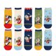 thumbnail image 1 of 5 pares de calcetines de algodón para bebés, calcetines deportivos transpirables con patrón de dibujos animados de tubo medio para niños L 17‑19CM para niños de 6 a 8 años, 1 of 5