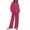 Hot Pink, variant on 2 Piece Plus Size Outfits for Women Fall Loose Cotton Linen Loungewear Set Long Sleeve Crew Neck Tops Wide Leg Pants Suit, Gray, XXL