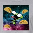 thumbnail image 3 of Invader ZIM - GIR Loves Tacos in Space - Juniors Cropped Cotton Blend T-Shirt, 3 of 5