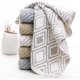 thumbnail image 4 of Hand Towels Set of 2 Diamond Pattern 100% Cotton Absorbent Soft Decorative Towel for Bathroom 13.4 x 29.5 Inch, 4 of 5