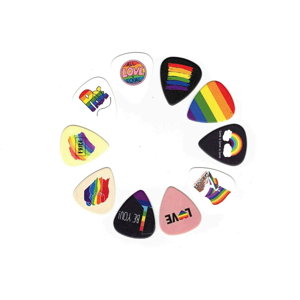 Pride Guitar Picks (10 medium picks in a packet)(LGBT Special Edition