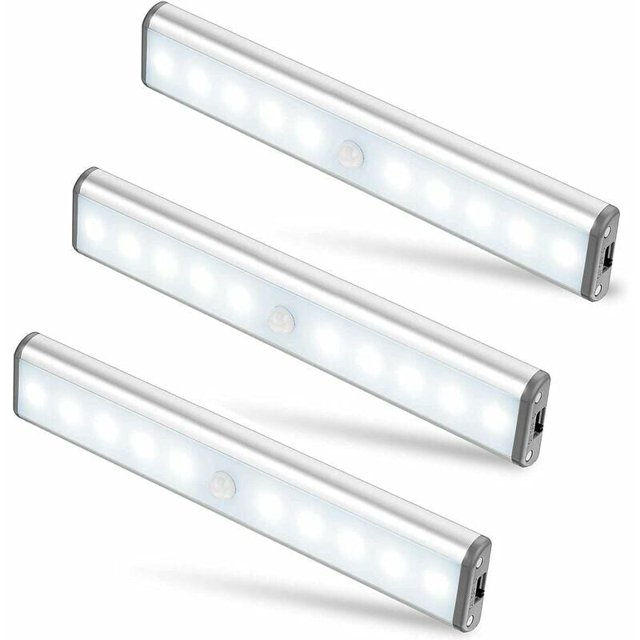 Luz LED, inalámbrica, recargable por USB, magnética, sensor de movimiento, 2 modos de luz, portátil. Luces de armario Luces de emergencia portátiles Luces nocturnas para niños Luces de respaldo (10 piezas esquí esquí Gafas de esquí