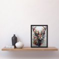 thumbnail image 2 of The Butterfly Stag Abstract Soft Pastel Colours Deer Ink Splat Artwork Framed Wall Art Print A4, 2 of 5