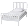 thumbnail image 3 of Baxton Studio Lucera Mid-Century White Twin Size 3-Piece Bobbin Bedroom Set, 3 of 12