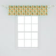 thumbnail image 2 of Ambesonne Orange Window Valance, Vitamin C Half Cut Fruits, 54" X 12", Pale Blue and Orange, 2 of 3