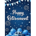 thumbnail image 4 of Blue Gift Happy Retirement Banner Decorative Fireworks Balloon for Retirement Party Celebration Office Decoration Event, 4 of 8