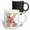 Multicolor, variant on 3drose, Pretty Pink Peony Floral Monogram Initial K, 11oz Two-tone Green Mug