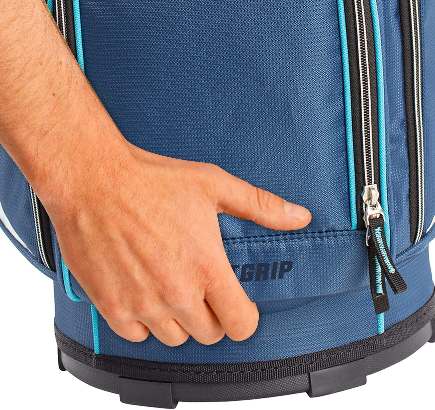 IZZO Golf Ultra-Lite Golf Cart Bag With Single Strap & Exclusive Features, Navy Blue/Light Blue, 35’’ x 14’’ x 11’’