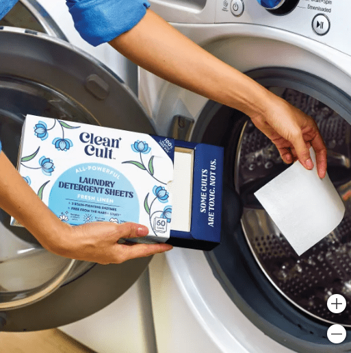 Cleancult Laundry Detergent Sheets, Fresh Linen, 180 Loads, 180 Sheets