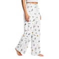 thumbnail image 4 of Womens Halloween Pajama Pants Loose Fit Drawstring Lounge Pants with Ghost Moon Star Print Casual Sleepwear, 4 of 6
