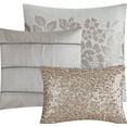 thumbnail image 3 of Lanco Luna Floral 7-Piece Comforter Set, Grey, King, Fill Polyester, 3 of 5