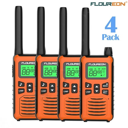 Kids Walkie Talkies, FLOUREON 22 Channel Two-Way Radio Best for Kids Long Range 3.1Miles Handheld Outdoor Interphone/Portable Toy Radio Transceiver(4