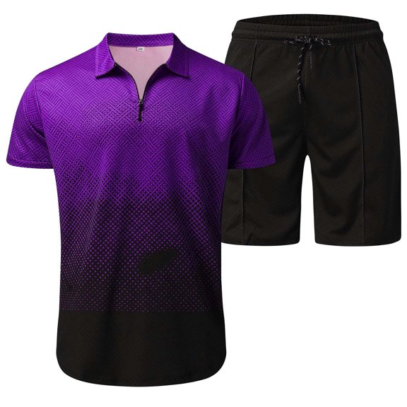 Vedolay Short Sets For Men Casual Men 2 Piece 2023 Short Set Sleeve Drawstring Casual Fashion Urban Shorts,Red M