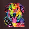 thumbnail image 2 of Smiling Dog | Colorful Neon Golden Retreiver | Dean Russo Art Animal Lover Unisex Hoodie Sweatshirt, Brown, X-Large, 2 of 6