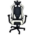 thumbnail image 1 of ViscoLogic Formule Hauteur Réglable Chaise Pivotante Ordinateur Chaise de Jeu, Chaise d'Ordinateur (Blanc & Noir), 1 of 3