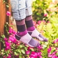 thumbnail image 4 of Purple Stripe Bamboo Crew Socks by Spidey, 4 of 5