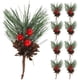thumbnail image 1 of GOOHOCHY 10pcs Rama de bayas artificiales Navidad Falso Falso Berry Diy Diy Coronas de naves de nave Materiales, 1 of 7