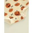 thumbnail image 5 of Baby Girl Boy Long Sleeve Crewneck Romper Sweatshirts Oversized Halloween Pumpkin Shirt Pullover Top, 5 of 6
