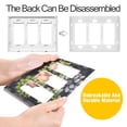 thumbnail image 4 of Yayeee Rocker Switch Wall Plate 3-Gang 6.5"x4.6" Home Decorative Outlet Cover, Gray Floral, 4 of 6