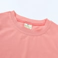 thumbnail image 4 of Curenmufel Toddler Baby Boy Girl Short Sleeve Crew Neck T Shirt Pullover Summer Basic Tee Solid Casual Clothes 12 18 Months 2T-7T(Pink,4-5 Years), 4 of 7