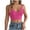 Hot Pink, variant on Timegard Tank Top for Women V Neck Knit Top Cropped Comfy Solid Color Beach Vacation Casual Camis Tee