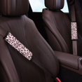 thumbnail image 3 of Chririnla Car Seat Belt Pads Skin-Friendly Polyester, Compatible with, Suitable for Cars, Pink Heart Leopard Print, 3 of 8