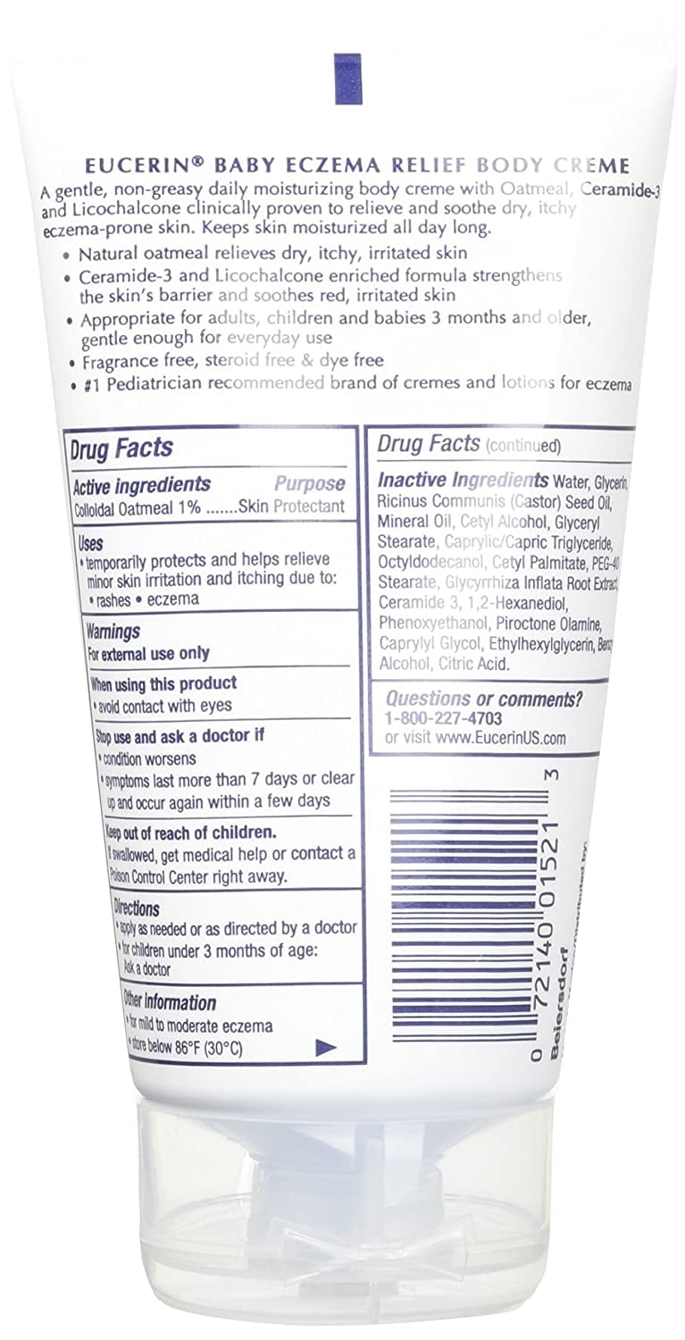 Eucerin Ecxema Bby Rlf Bd Size 5z Eucerin Baby Eczema Relief Body Creme 5z Pack of4