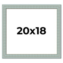 20x18 Frame Blue Teal Distressed Solid Wood Picture Frame | 1.625 Inch Moulding Width | Sonoma Blue