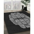 thumbnail image 3 of Ahgly Company Machine Washable Indoor Round Transitional Midnight Gray Area Rugs, 3' Round, 3 of 7