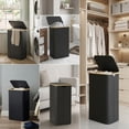 thumbnail image 7 of PLUMEBAY 110L Laundry Hamper with Lid, Large Foldable Clothes Basket with Bamboo Handles, Tall Fabric Hamper for Bedroom, Bathroom, Dorm, Black, 7 of 7