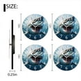 thumbnail image 2 of Non-Ticking Silent Wall Clocks Battery Operated Personalized Decor Clock for Living Room,Bedroom-Great White Shark Open Mouth With Sharp Teeth(14inch), 2 of 4