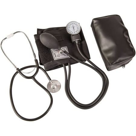 HealthSmart Home Blood Pressure Kit with Manual Sphygmomanometer, Stethoscope and Carrying Case, Adult Cuff, 10