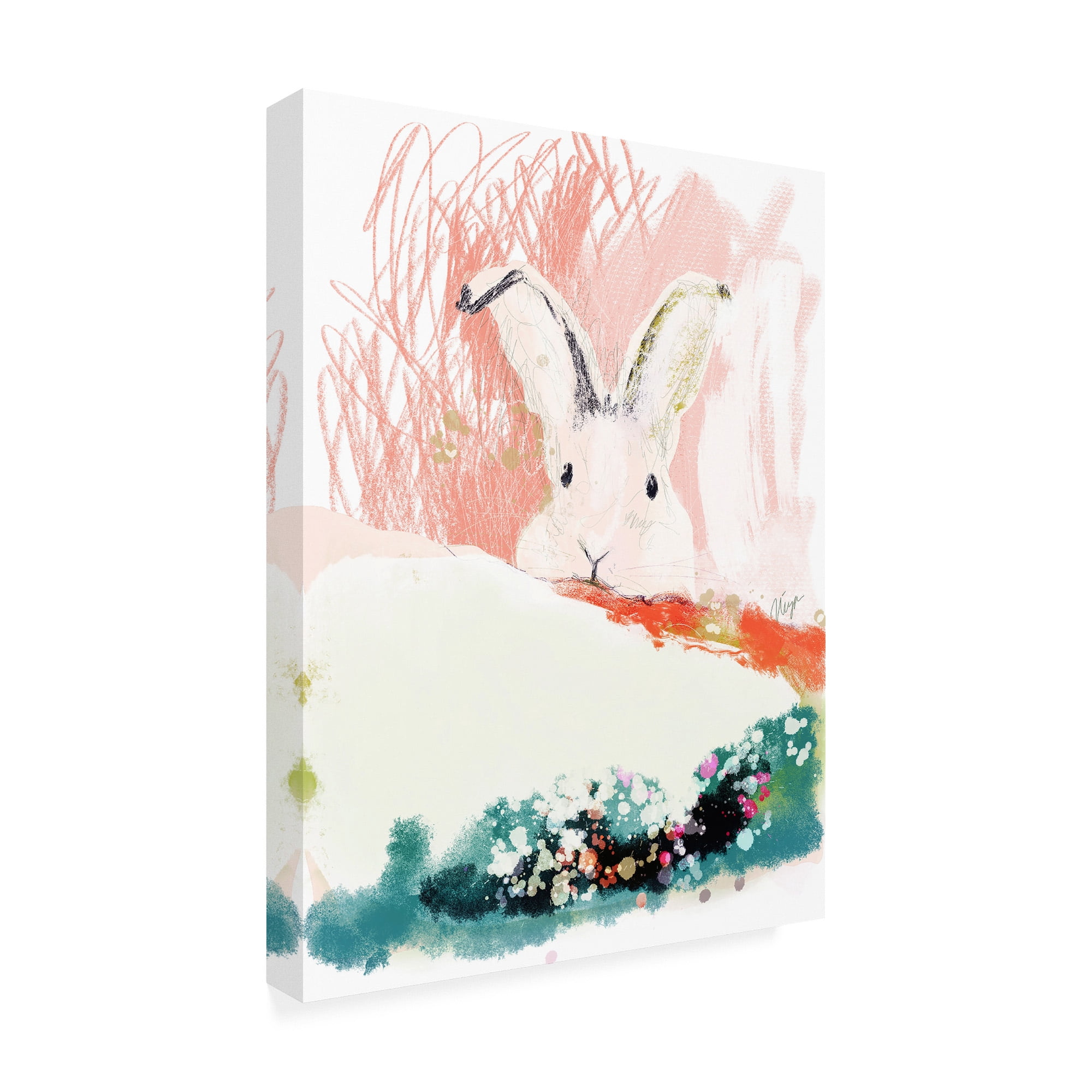Trademark Fine Art 'Bunny in the Garden' Canvas Art by Niya Christin