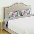thumbnail image 3 of Yayeee Pillowcase King Size Set of 2 Satin Wrinkle Resistant Pillow Case, Colorful Checkered Pattern, 3 of 8