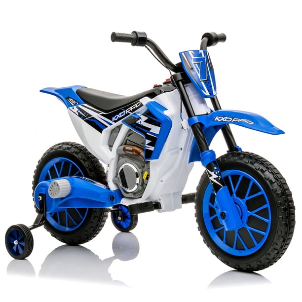 JOYLDIAS 12V Ride On Motorcycle Dirt Bike for Kids with Training Wheels