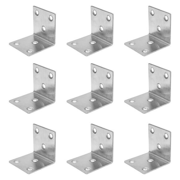 10Pcs L Bracket Corner Bracket Metal Corner Brace Corner Fastener for Wood Cabinets