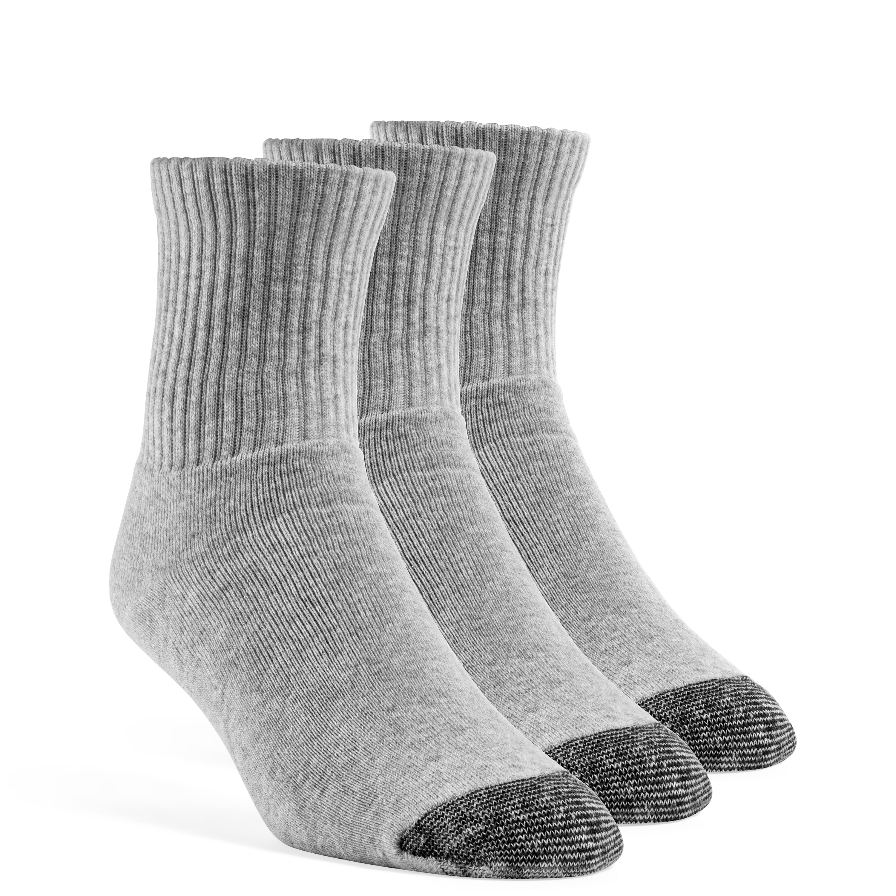 Yolber - Men's Cotton Super Soft Quarter Cushion Socks - 3 Pairs ...